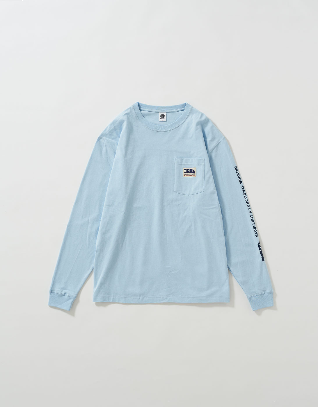 TORAICHI POCKET L/S TEE 1811-617 LIGHT BLUE (BlackEyePatch & TORAICHI Collaboration)