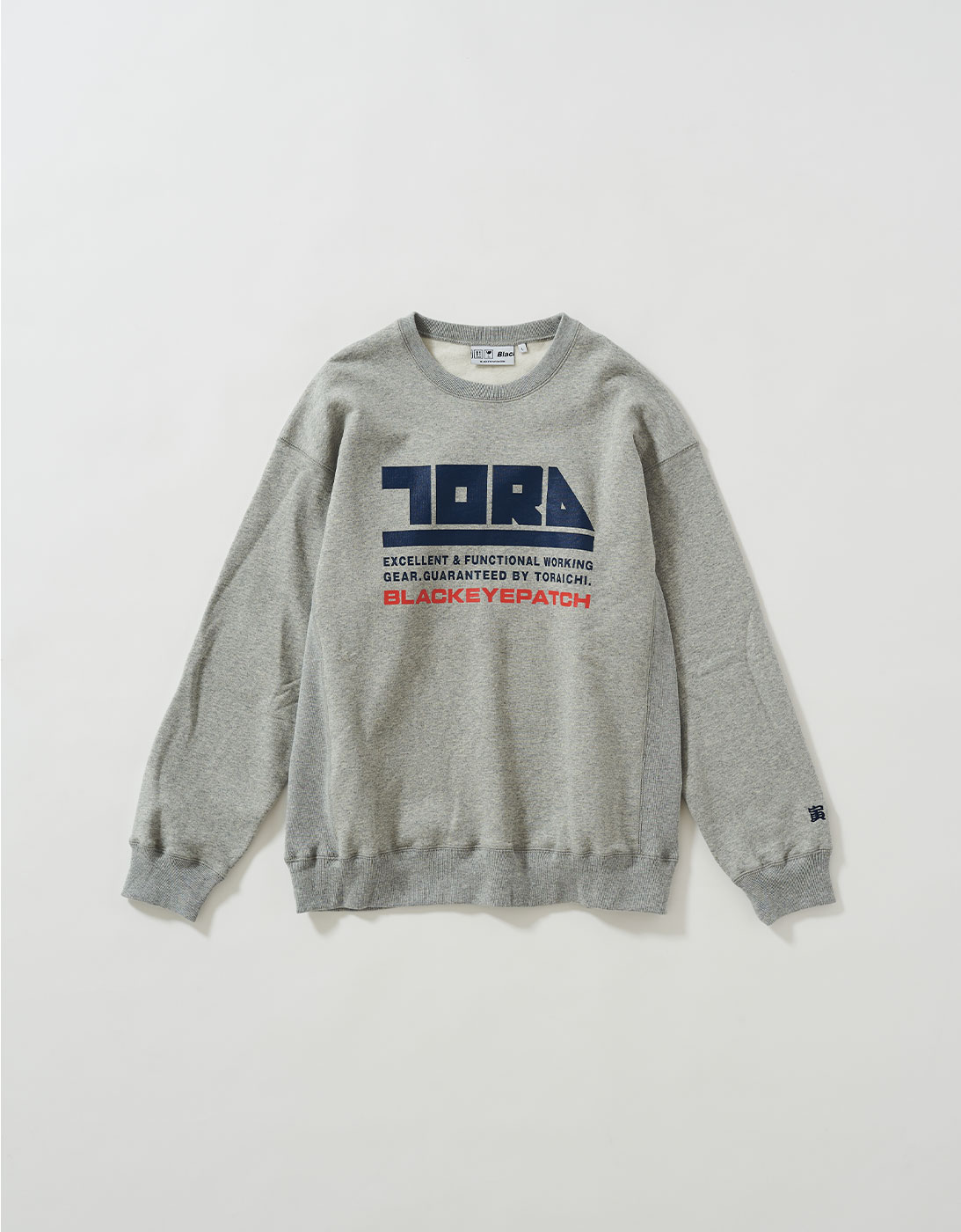 TORAICHI CREWSWEAT 1810-627 HEATHER GRAY (BlackEyePatch & TORAICHI Collaboration)