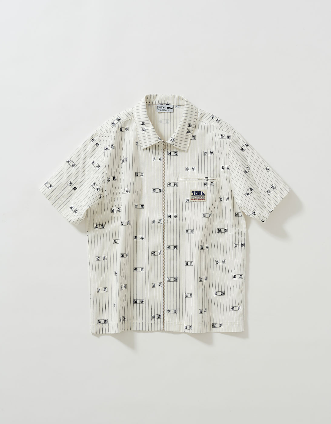 TORAICHI ZIP WORK SHIRT 1809-126 OFF WHITE (BlackEyePatch & TORAICHI Collaboration)