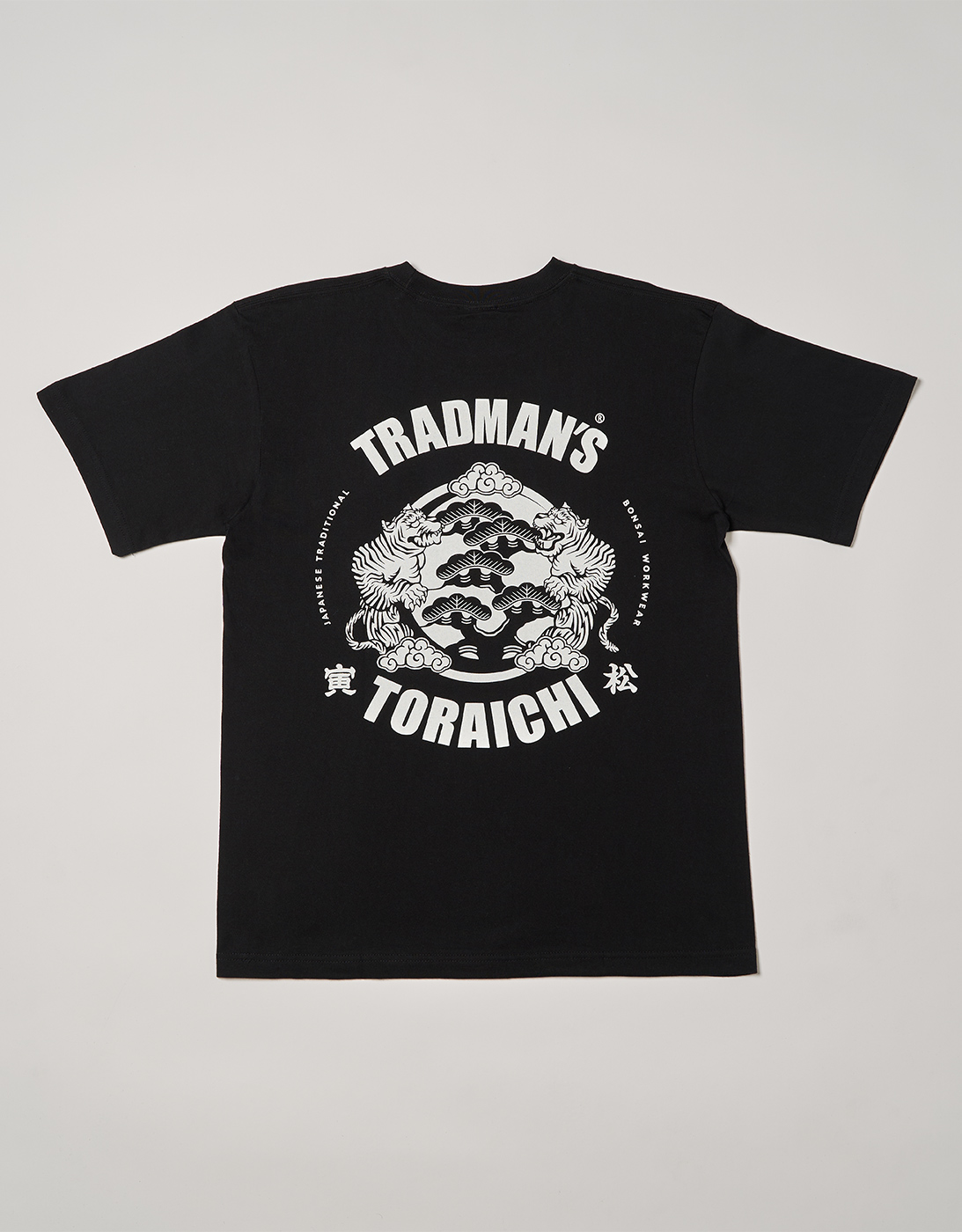 TRADMAN’S TORAICHI crew neck T-shirts 1824-618 BLACK