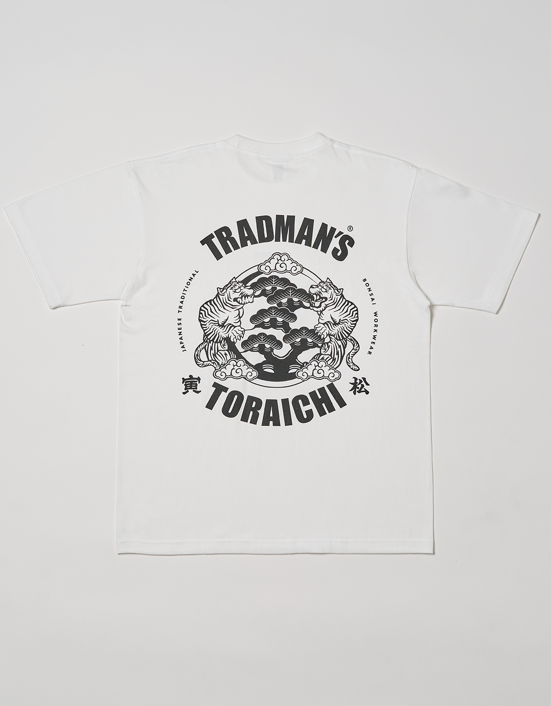 TRADMAN’S TORAICHI crew neck T-shirts 1824-618 WHITE